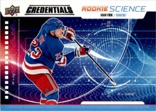 Adam Fox 2019-20 Upper Deck Credentials Rookie Science RC #RS-03 New York