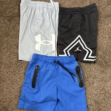 Boys Youth Shorts Lot S M 8 Under Armour Jordan Athletic 3pc