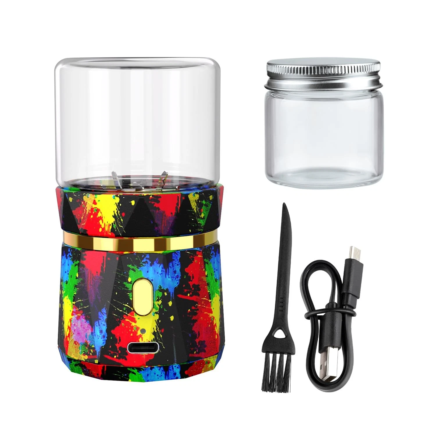 Mini Grinder Rechargeable Electric Crusher for Spice, Pepper and with 2PCS 50...