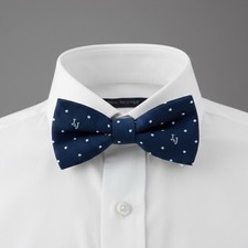 Janie and Jack Bow Tie blue Logo polka dot Infant Toddler Bowtie Classic Preppy