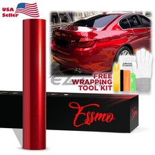 Essmo Pet Super Gloss Metallic Soul Red Vehicle Vinyl Wrap Film Decal Like Paint
