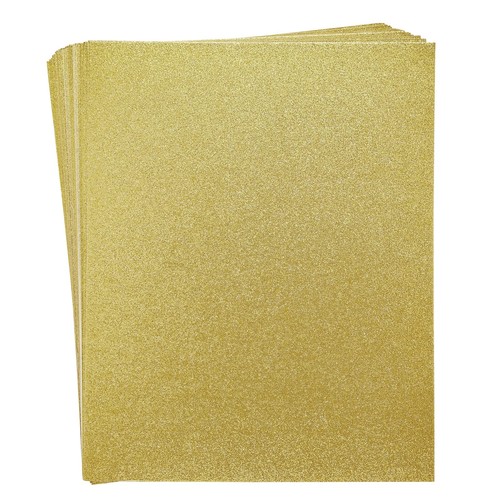 Gold Glitzer Blätter - 24 Blatt, 8,5 x 11 Zoll, Gold, einseitig - für Einladung...