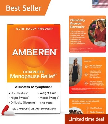 Menopause Supplement, Multi-Symptom Relief, 60 Day Supply | Clinically Proven...