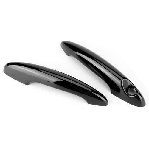 Ι 2pcs ABS Black Car Outer Door Handle Strip Cover Trim Fits For S R50 R53 R56 - Picture 9 of 12