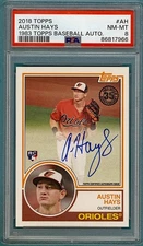 2018 Topps Austin Hays RC 1983 Topps Baseball Autographs #AH PSA 8! Orioles!