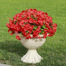 16 Bundles UV Resistant Artificial Outdoor Flowers, Realistic Fake Silk Petun...