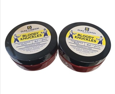 Lot of 2 Duke Cannon Hand Cream Bloody Knuckles Hand Repair Balm 5oz Jars NEW