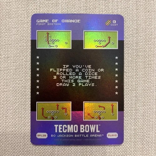 Bo Jackson battle arena Tecmo Bowl Bonus Plays Foil BPL5 First Edition Free Play