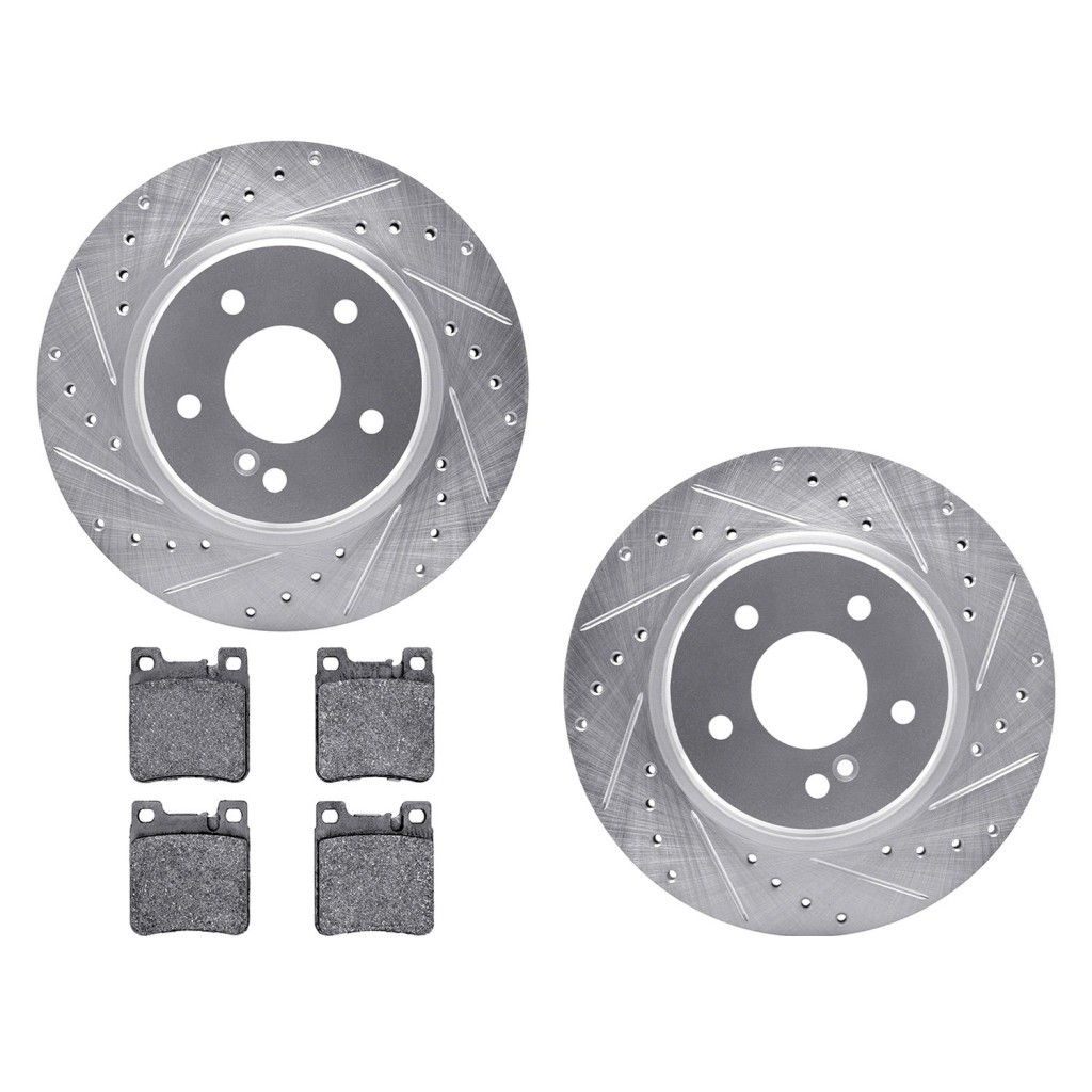 For Mercedes-Benz CLS500/SLR McLaren 2005-2009 Rotor Set | Rear | Silver Vented
