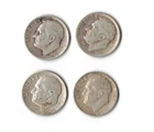 New Listing4 90% Silver 1940's Roosevelt Dimes
