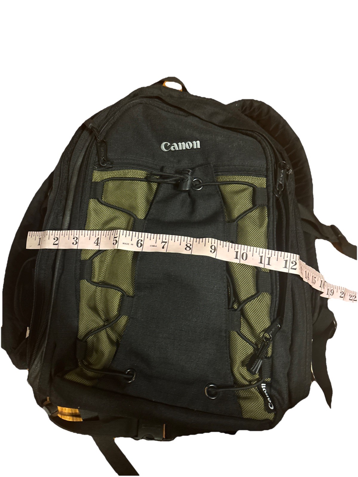 Canon Deluxe Camera Backpack 200EG Bag Green w/ Padded Dividers  Nice!!