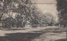Bridgehampton LI NY - WEST MAIN STREET STORE FRONTS - Postcard