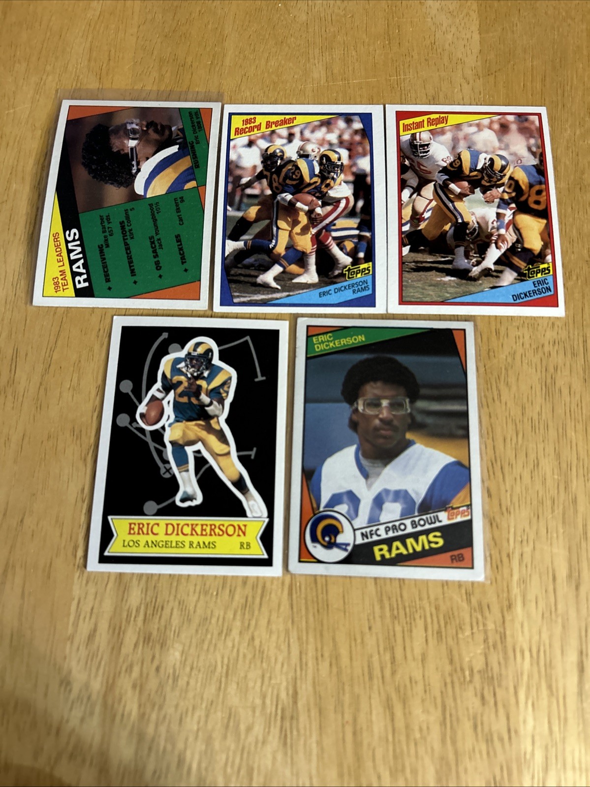 Eric Dickerson Rams 1984 Topps Rookie Lot Of 5 Cards No. 280 +++