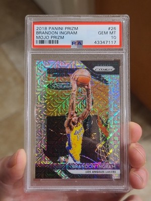 Brandon Ingram 2018 Panini Prizm Mojo Refractor PSA 10 Jersey # 14/25