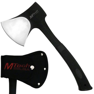 MTech USA Camping Axe, Two-Tone Blade, Rubberized Handle, 11'' Overall