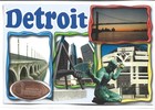 Laminated Card featuring Elongated Penny DETROIT LANDMARKS Detroit MI — photo 1