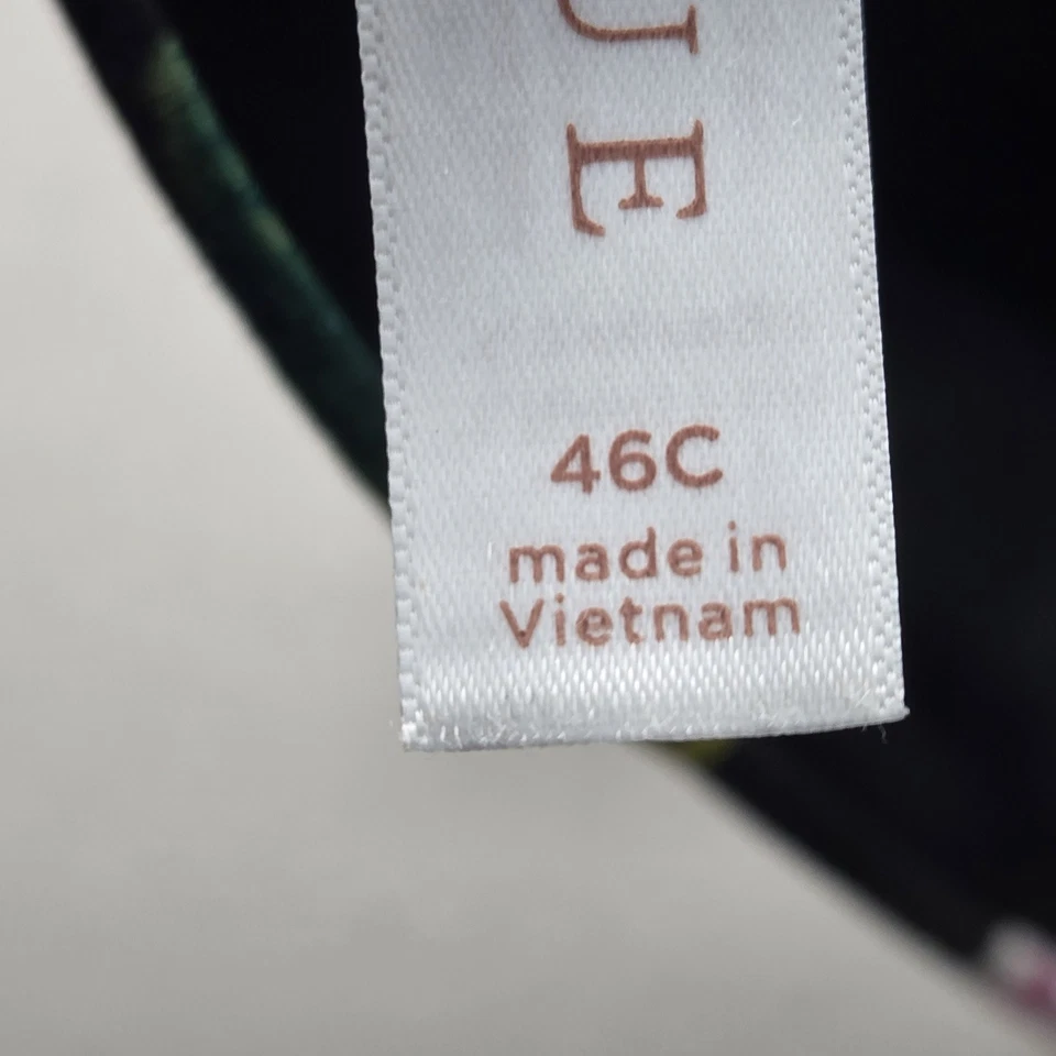 Sujetador Cacique Mujer 46C Negro Floral Camiseta Con Aros Ligeramente Forrado Foto 4 de 4