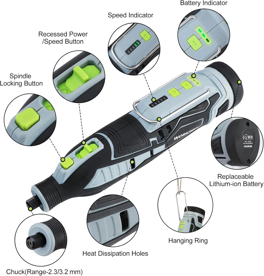 12V Cordless Engraver, Sander, Polisher, DIY Craft Tool - Image 4 of 4
