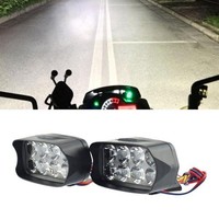 Motorrad 12V 6500K 8 LED Dual Zusatz Nebel Scheinwerfer Spot Lampe