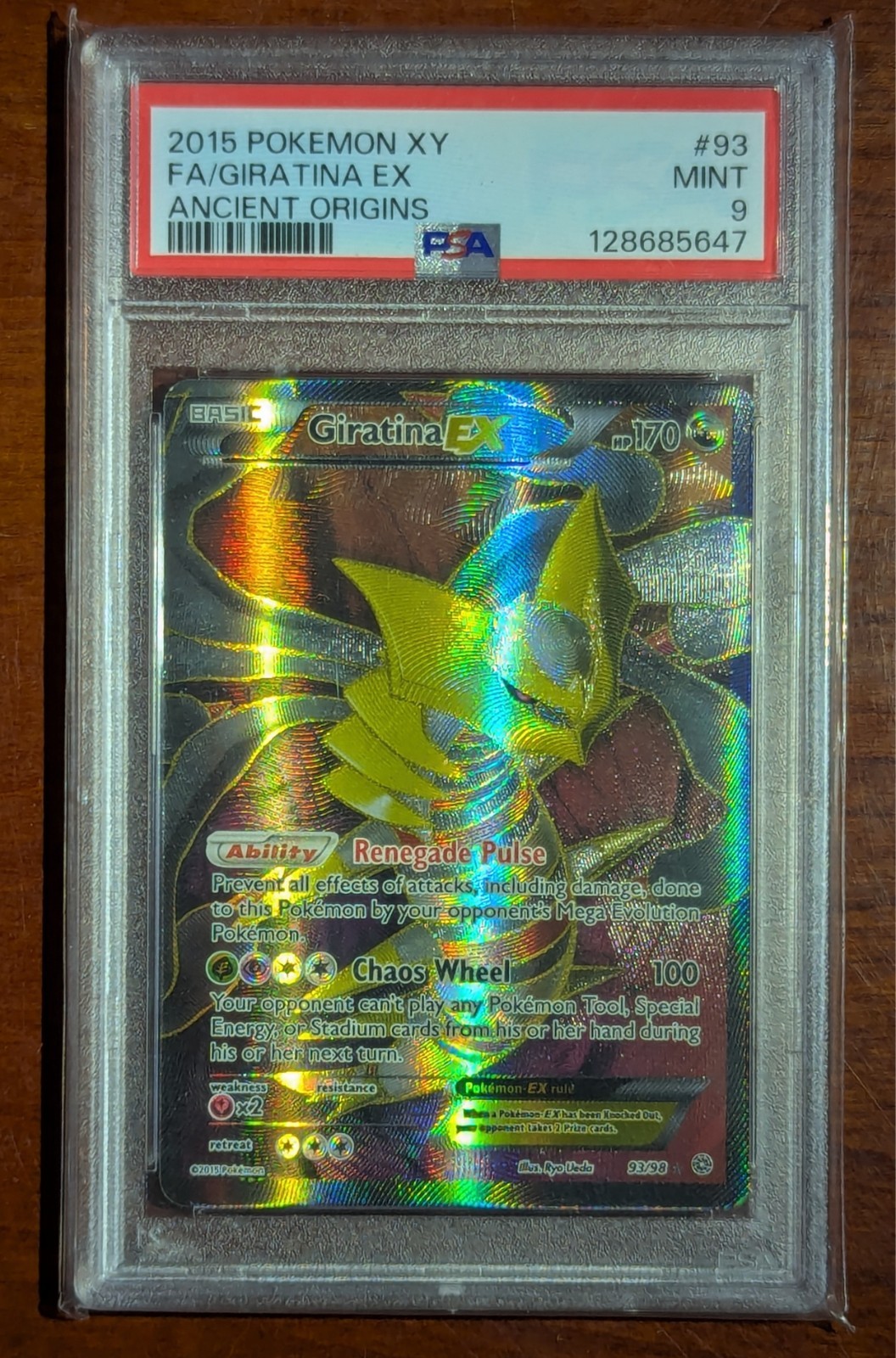 PSA 9 Giratina Ex #93/98 | 2015 Pokemon XY Ancient Origins Full Art | Mint