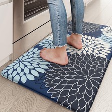 KIMODE Anti Fatigue Kitchen Mat 17.3"x29", Padded Dahlia Kitchen Floor Mats N...
