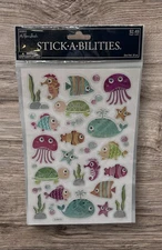 The Paper Studio Stickabilities Sea Life Foil Stickers Fish Whale Scrapbook NEW