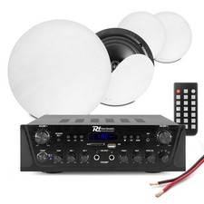 2-Zone Multi Room Ceiling Speaker System PV220BT Bluetooth Amplifier & 4x NCSS8