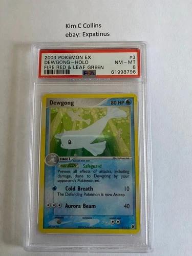 Pokemon 2004 Ex Fire Red Leaf Green FRLG Dewgong #3 PSA 8