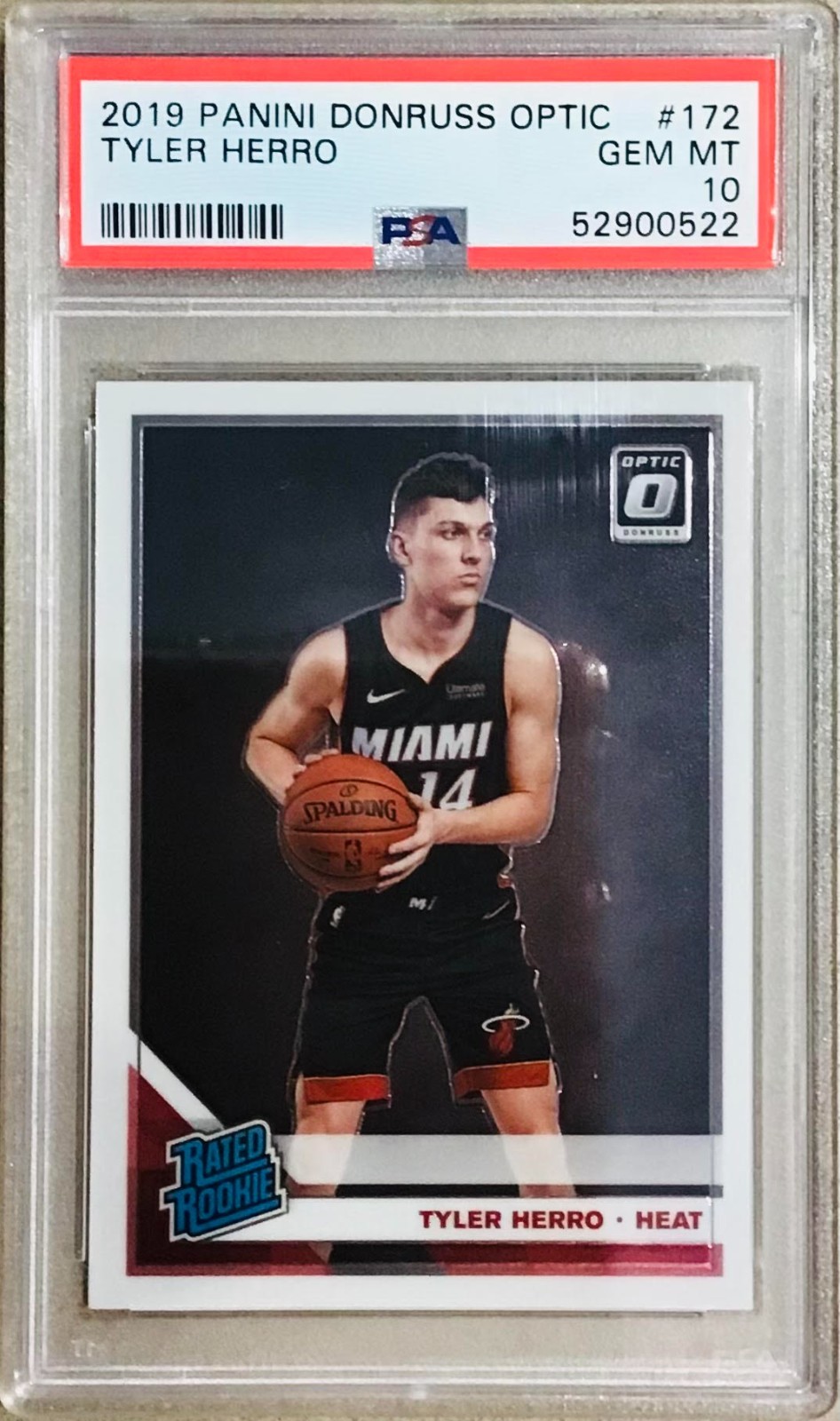 2019-20 Panini Donruss Optic - Rated Rookie Tyler Herro #172 (RC)PSA 10