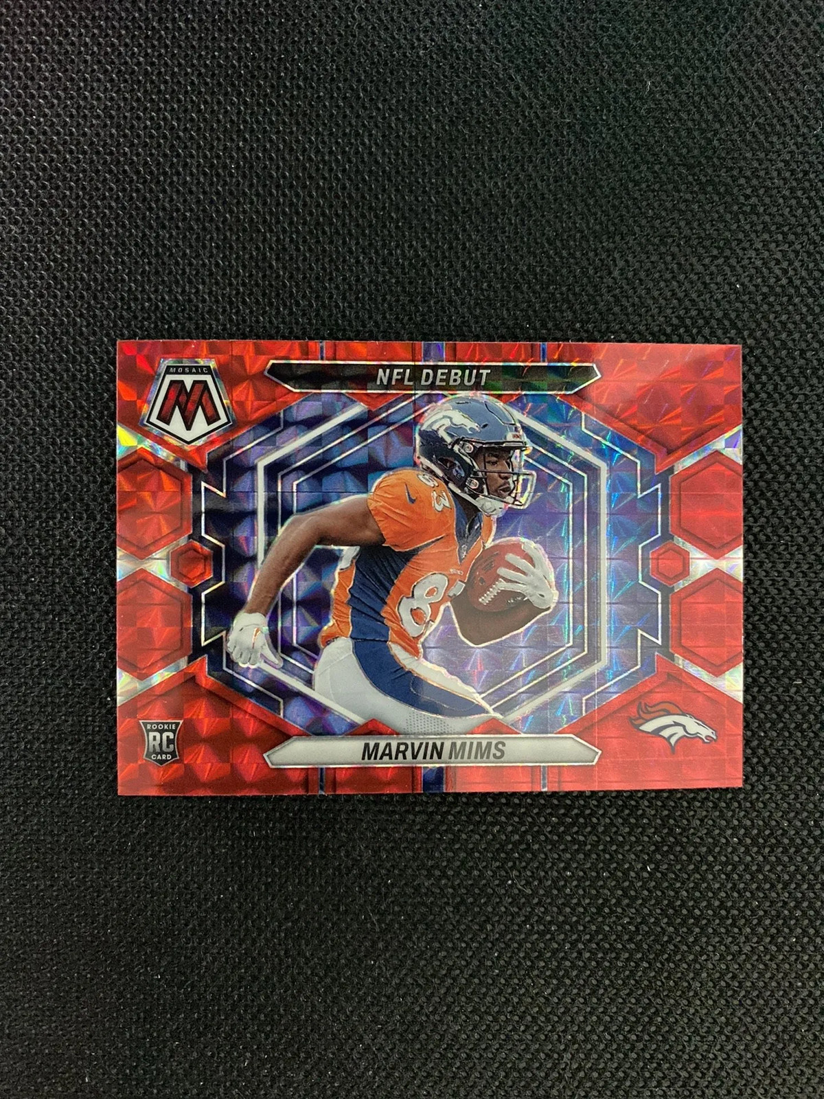 2023 Panini Mosaic NFL Debut RED Marvin Mims RC Rookie Denver Broncos gl12