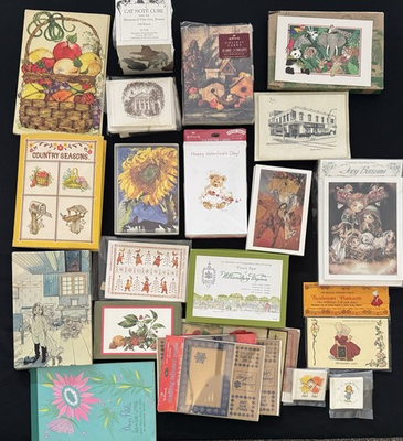 #ad VTG Estate Lot Unique Travel Note Cards Stationary Post Cards 6 Pounds Flowers $35.00