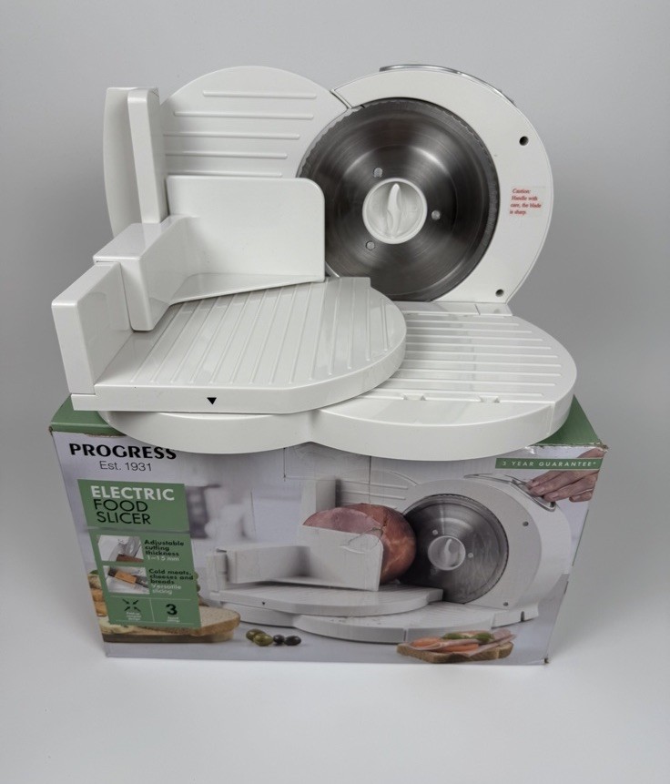 Progress Elektrischer Fleischschneider, Lebensmittelschneider für Brot-/Käseschneidemaschine