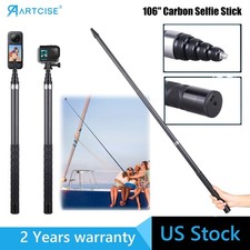 106" Carbon Fiber Extension Selfie Stick Extendable Pole For DJI GoPro Camera