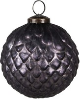 Clayre & Eef 6GL4696 Christbaumkugel Grau Glas Ø 10X10 Cm
