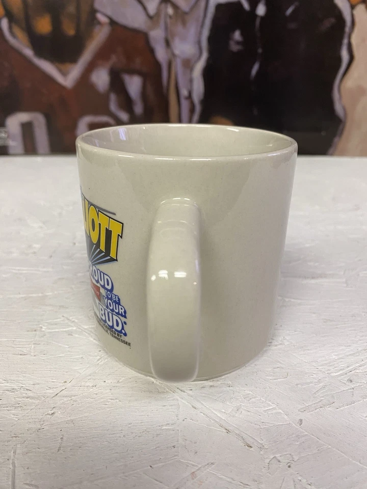 Vintage 1992 Budweiser NASCAR Racing Bill Elliott Coffee Mug Cup - Image 2 of 4