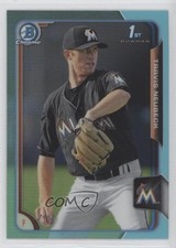 2015 Bowman Draft Chrome Sky Blue Refractor Travis Neubeck #78 6h0