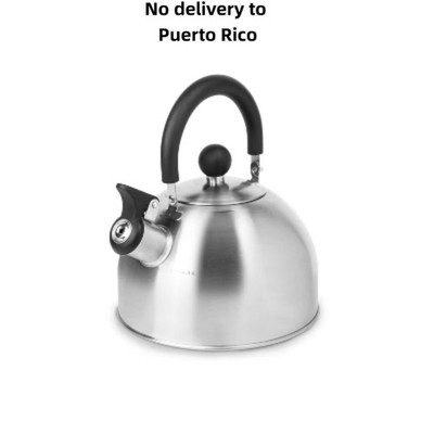 Aroma 1.5qt Stainless Steel Whistling Tea Kettle, Stovetop Use, Silver new