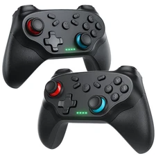 2 Pack Wireless Controller for Nintendo Switch 2/1 Lite/OLED and PC, with Blu...