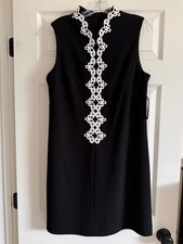 Jessica Howard NWT Black Embroidered Sheath Dress 16W