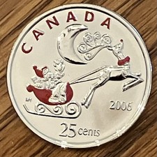 2006 Canada HOLIDAY 25 cents quarter PROOFLIKE coin *75% off combined shipping*