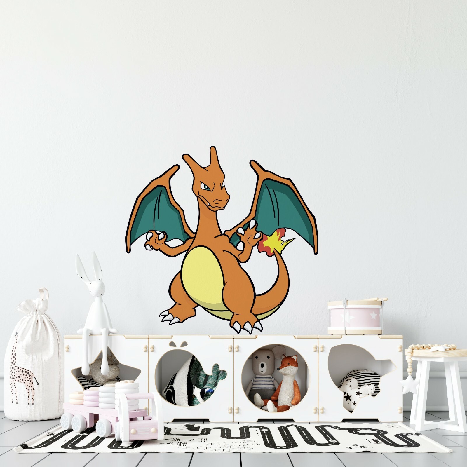Charizard Home Art Decor Gotta Catch Em All Vinyl Bedroom Adhesive Wall ...