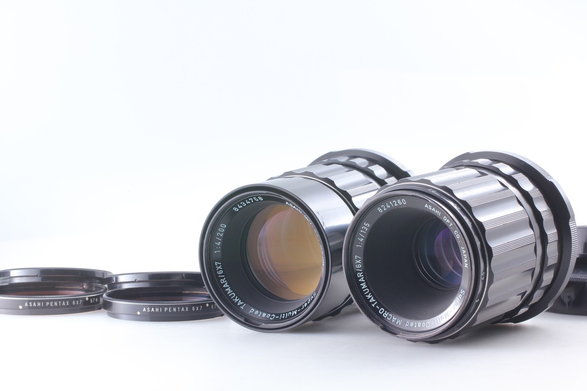 2 Lenses [MINT] Pentax SMC Takumar 6x7 135mm 200mm F4 for