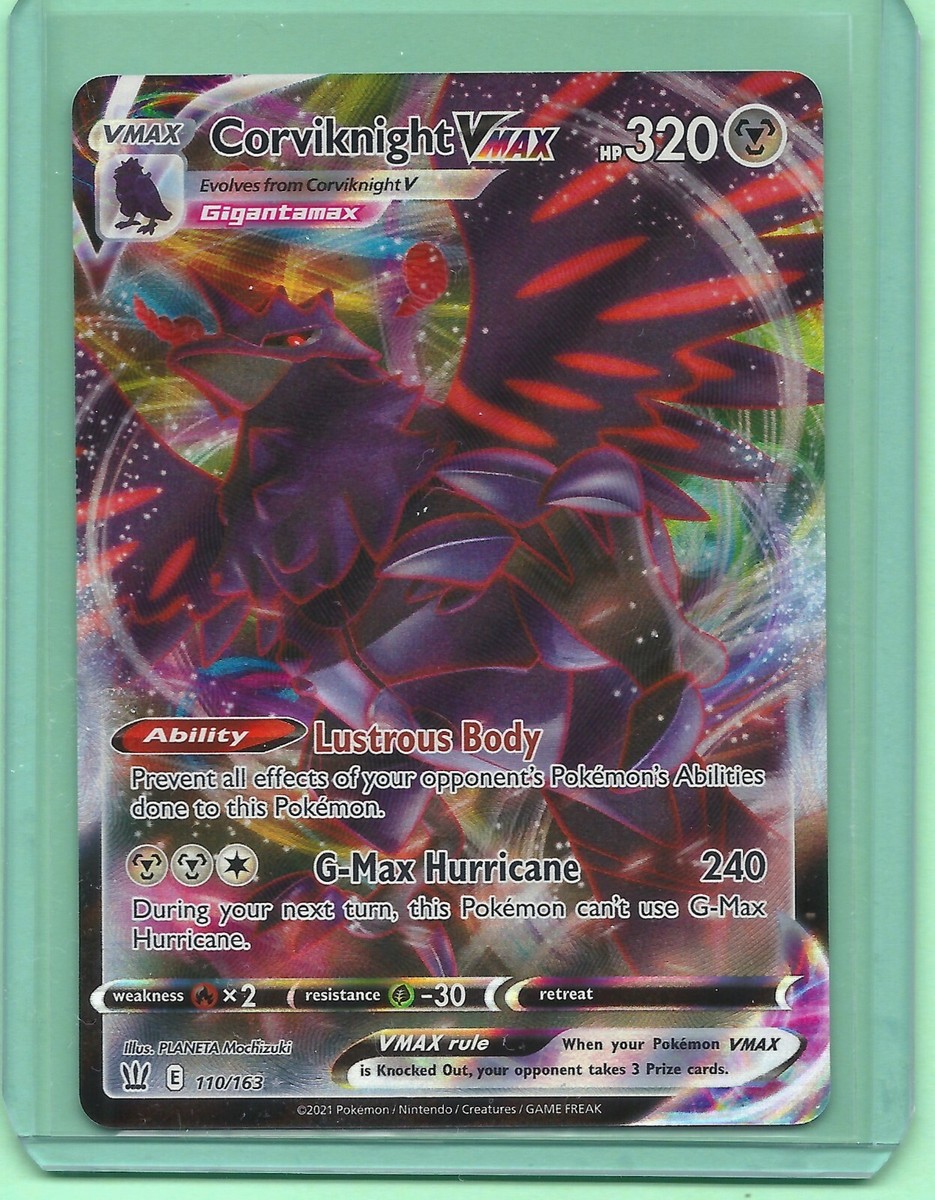 CORVIKNIGHT VMAX 110/163- BATTLE STYLES POKEMON CARD- MINT- PACK FRESH