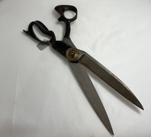 Tijeras antiguas de principios de 1900 - Newark N.J. VIM Shear Works - Tijeras de cuero - Raras - Imagen 6 de 10