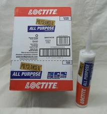 LOT OF 2 TUBES - LOCTITE ALL PURPOSE CLEAR POLYSEAMSEAL ADHESIVE CAULK 10oz.