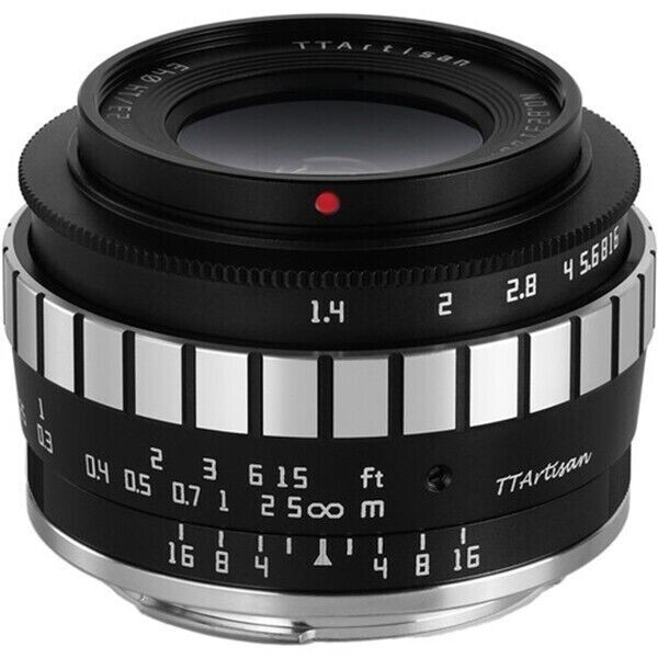 TTArtisan 23mm F1.4 Lens APS-C Format for Fujifilm XF Mount Camera -Black/Silver