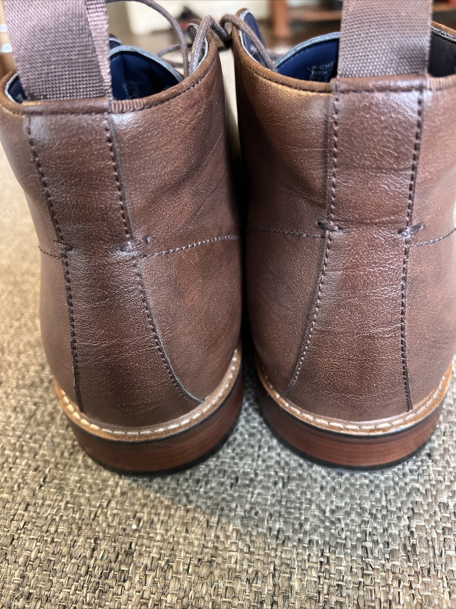 Steve Madden P-Chevy Boots Mens 13 Chocolate Brown Leather  display picture 1