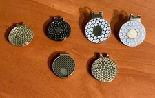 Lot of 6 Golf Ball Marker Metal Hat Clips