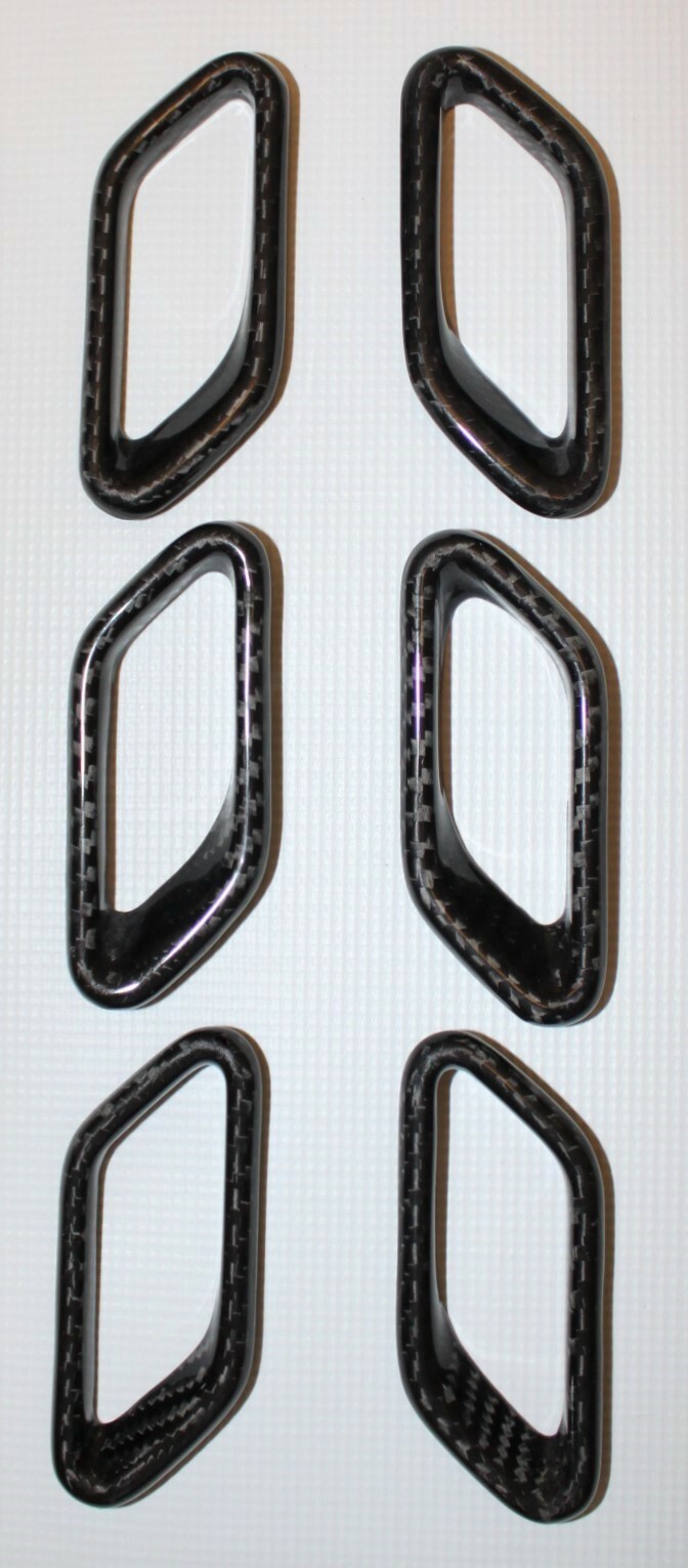 Maserati GranCabrio 08-16 GranTurismo 10-16 Fender Vent Covers 100% Carbon Fiber