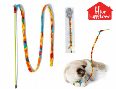 Katze Charmer Kätzchen Spielzeug fliegender Teaser Stab Stick interaktive fliegende Tänzerin UK